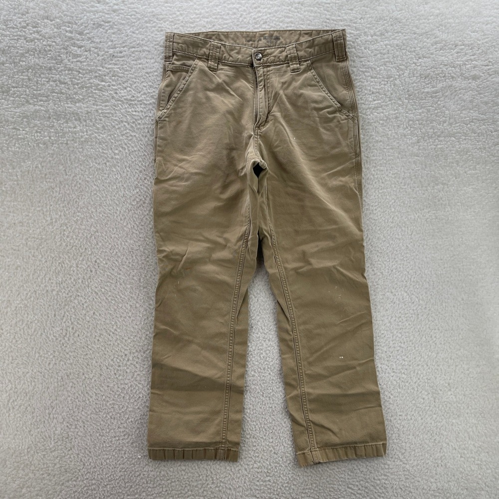 Carhartt Pants Mens 32x30 Beige Rugged Flex Relaxed Fit Canvas Workwear Grunge